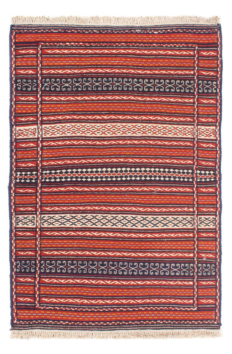 Kelim Senneh Teppich 100x150cm - mehrfarbig