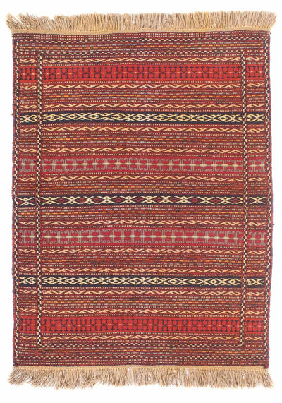 Kelim Senneh Teppich 100x150cm - mehrfarbig