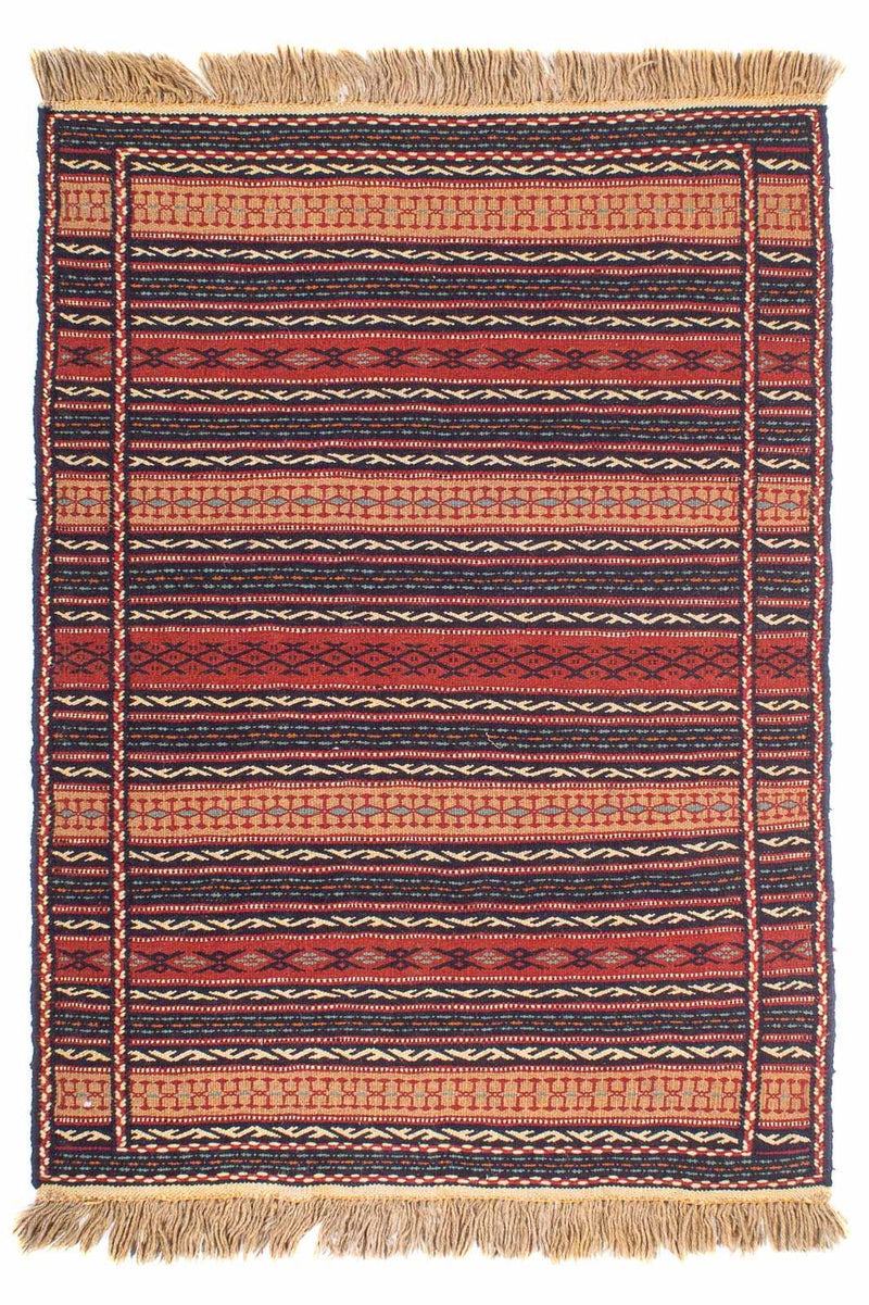 Kelim Senneh Teppich 103x154cm - mehrfarbig