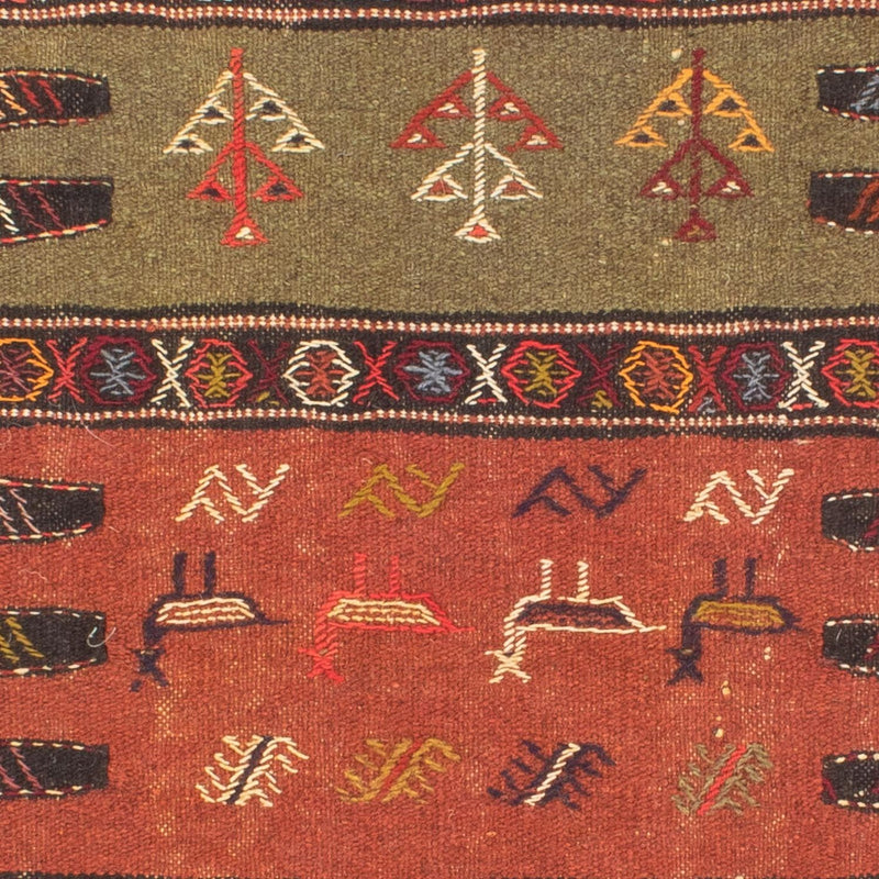 Kelim Senneh Teppich 100x170cm - mehrfarbig