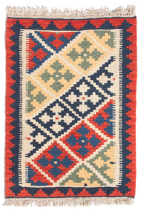 Kelim Fars Teppich 63x93cm - mehrfarbig – product image