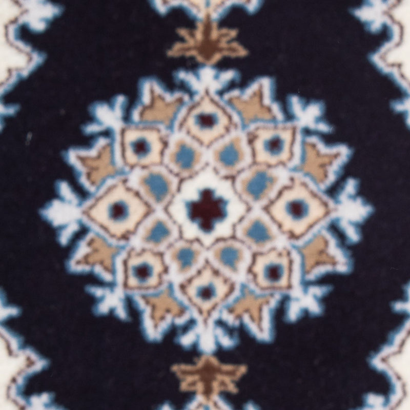 Nain - 12La Teppich 40x60cm - Perserteppich - dunkelblau