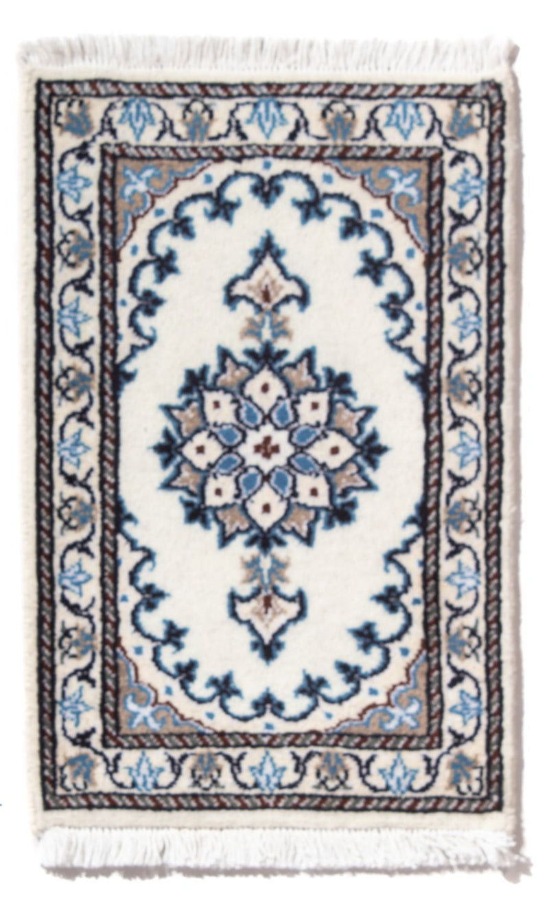 Nain - 12La Teppich 40x60cm - Perserteppich - hellblau