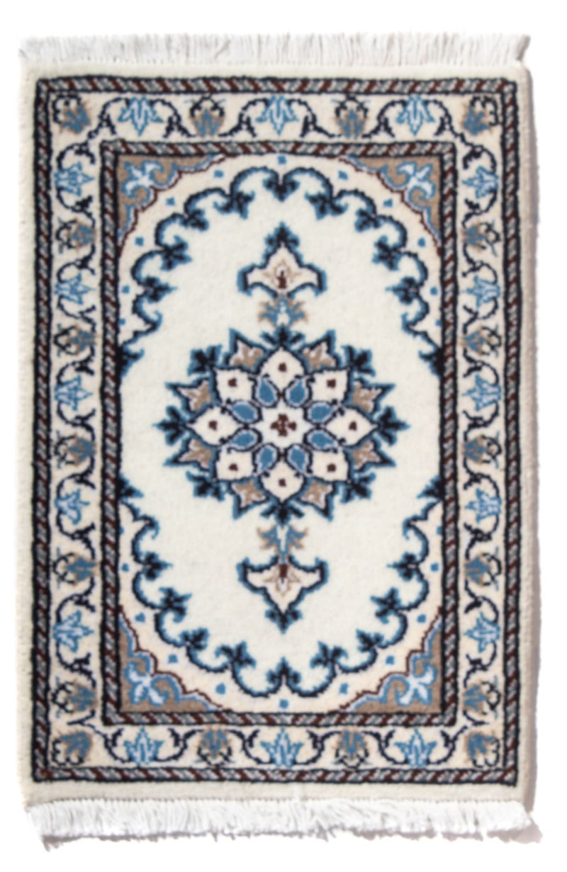 Nain - 12La Teppich 40x60cm - Perserteppich - hellblau
