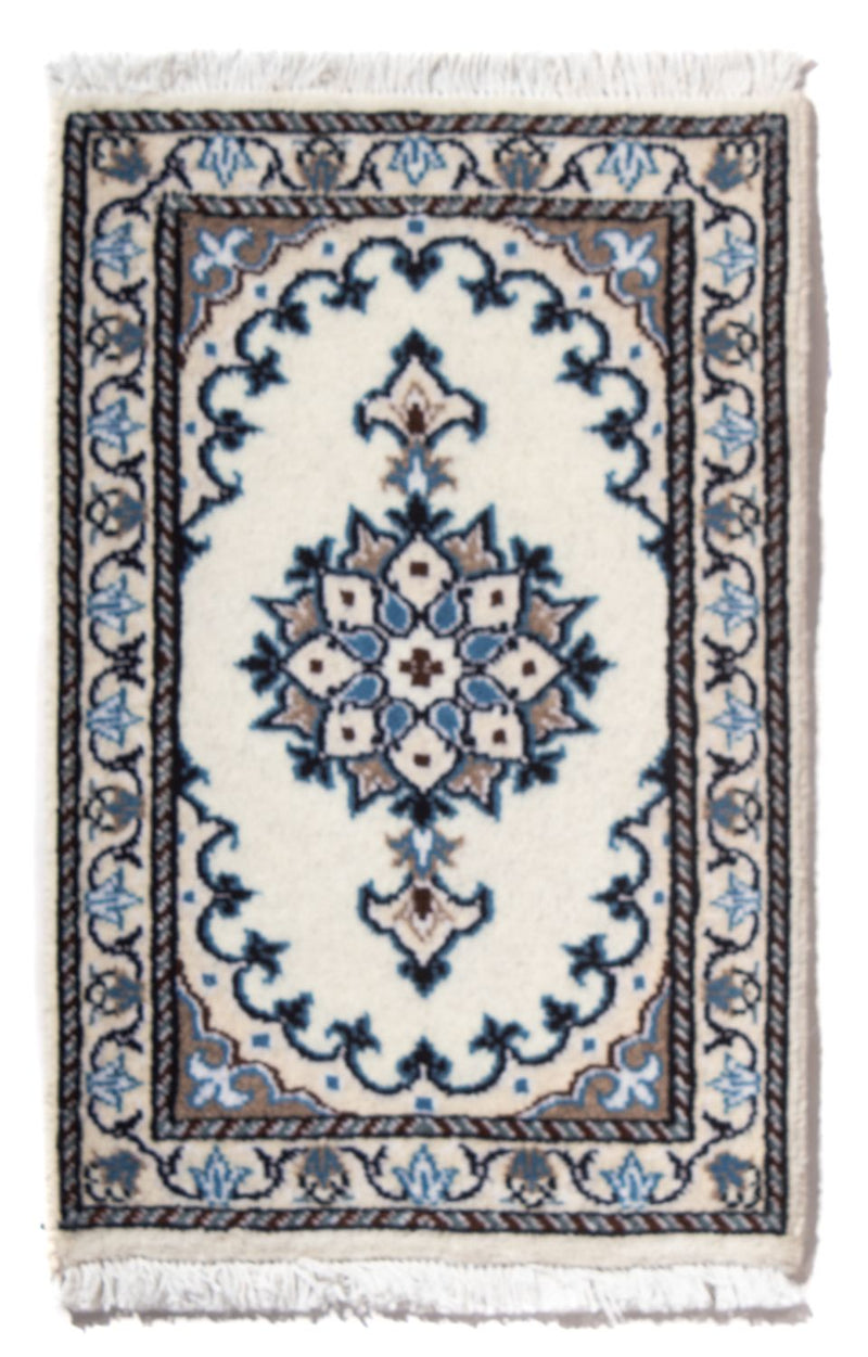 Nain - 12La Teppich 40x60cm - Perserteppich - hellblau