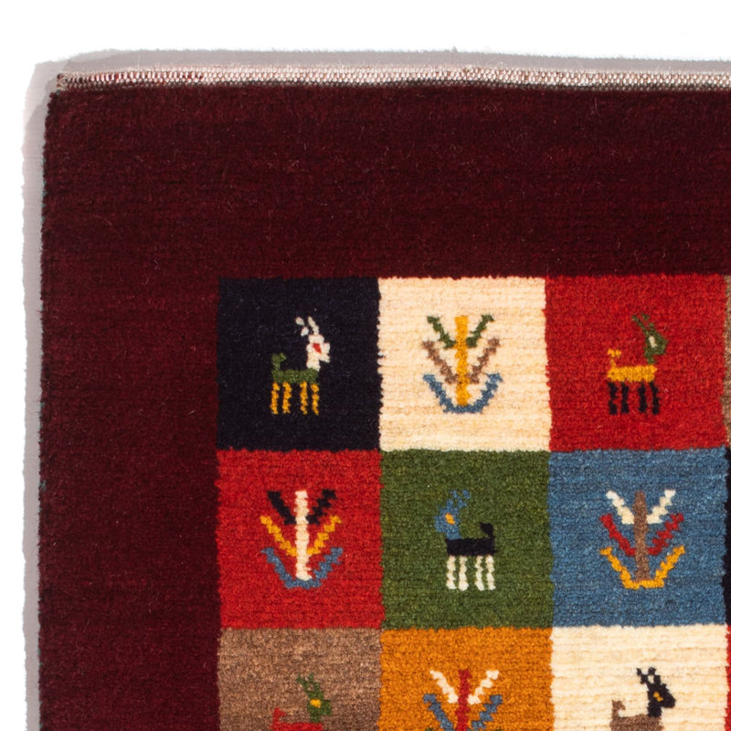 Gabbeh Persisch Teppich 61x88cm - Perserteppich Wollteppich - mehrfarbig