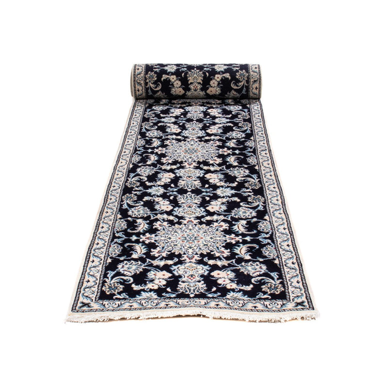 Nain - 12La Teppich 77x374cm - Perserteppich - dunkelblau