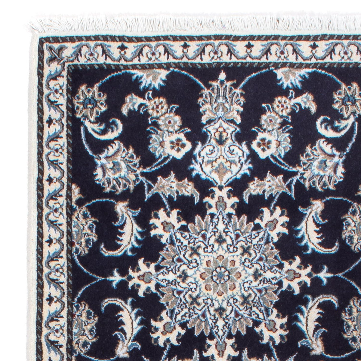 Nain - 12La Teppich 79x200cm - Perserteppich - dunkelblau