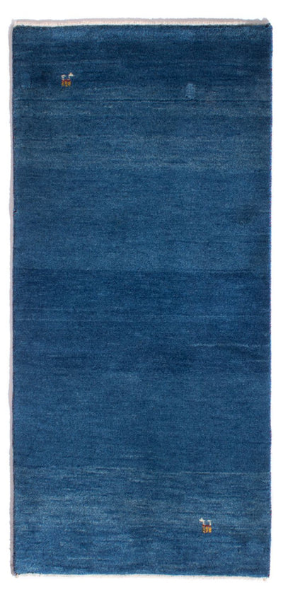 Gabbeh Persisch Teppich 69x142cm - Perserteppich Wollteppich - dunkelblau