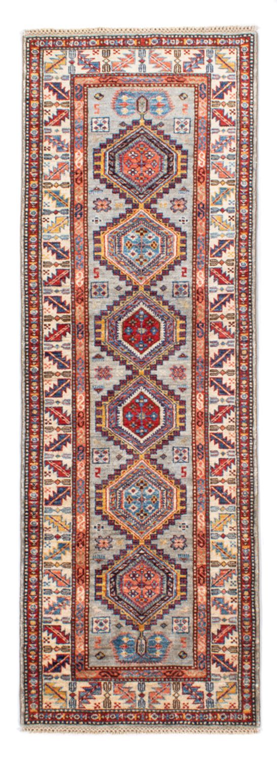 Kazak Teppich 74x228cm - Orientteppich - hellblau