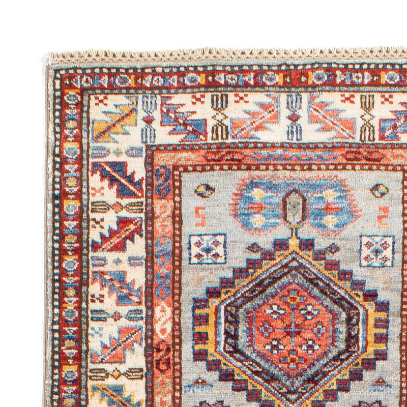 Kazak Teppich 74x228cm - Orientteppich - hellblau