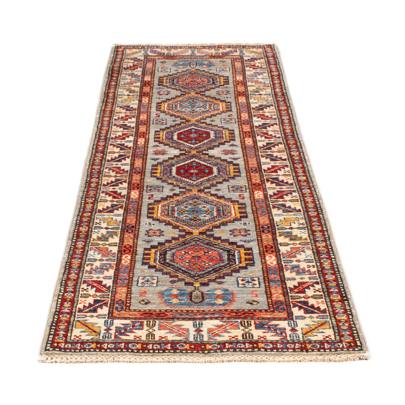 Kazak Teppich 74x228cm - Orientteppich - hellblau