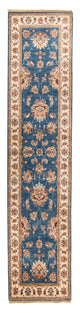 Ziegler Teppich 81x314cm - Orientteppich - blau