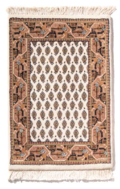 Indo Mir Teppich 40x60cm - Orientteppich - creme