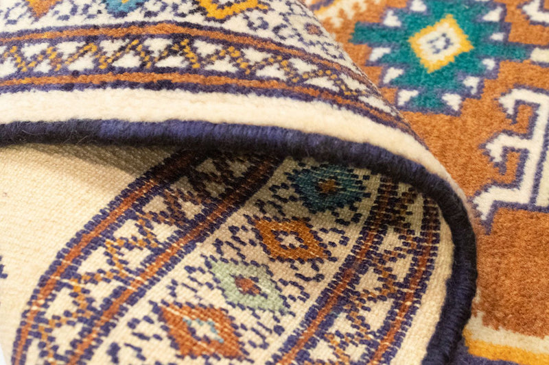 Turkaman Teppich 64x89cm - Orientteppich - beige