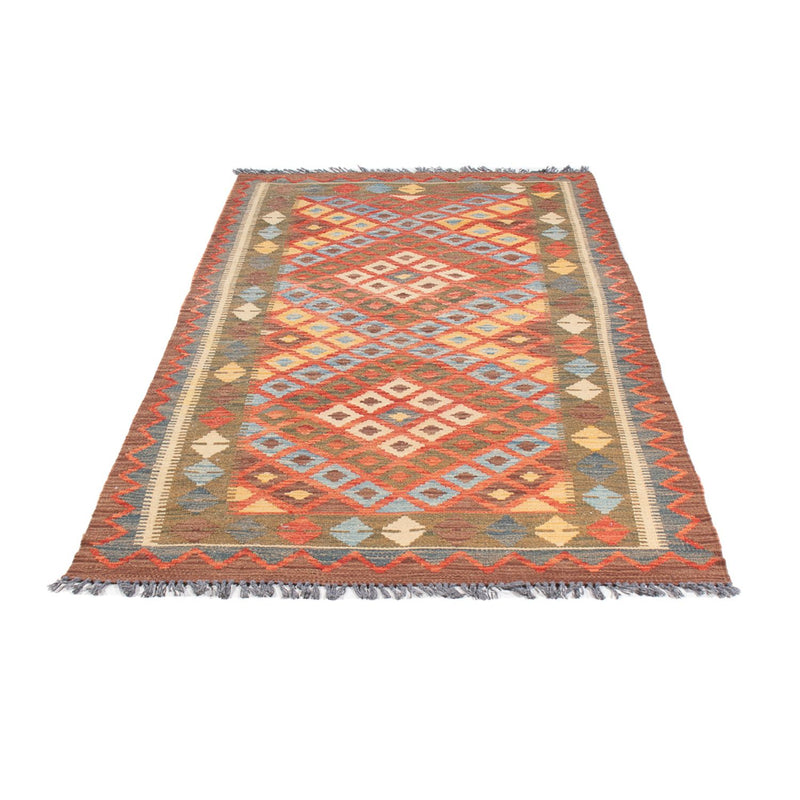 Kelim Maimene Teppich 101x207cm - Wollteppich - mehrfarbig
