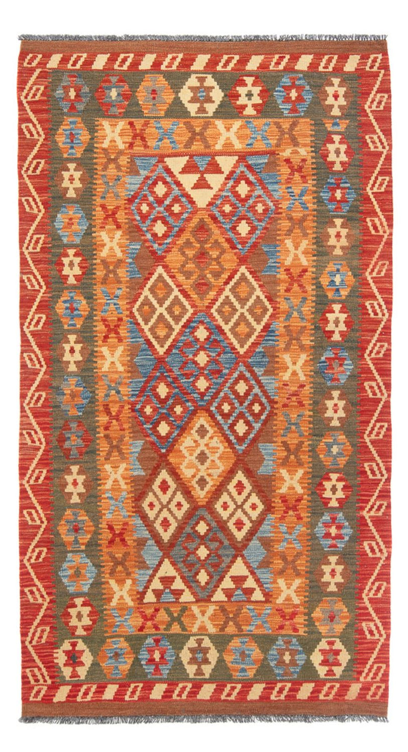 Kelim Maimene Teppich 104x206cm - Wollteppich - mehrfarbig