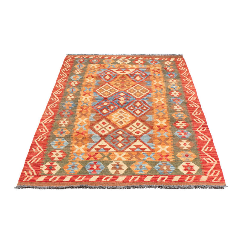 Kelim Maimene Teppich 104x206cm - Wollteppich - mehrfarbig