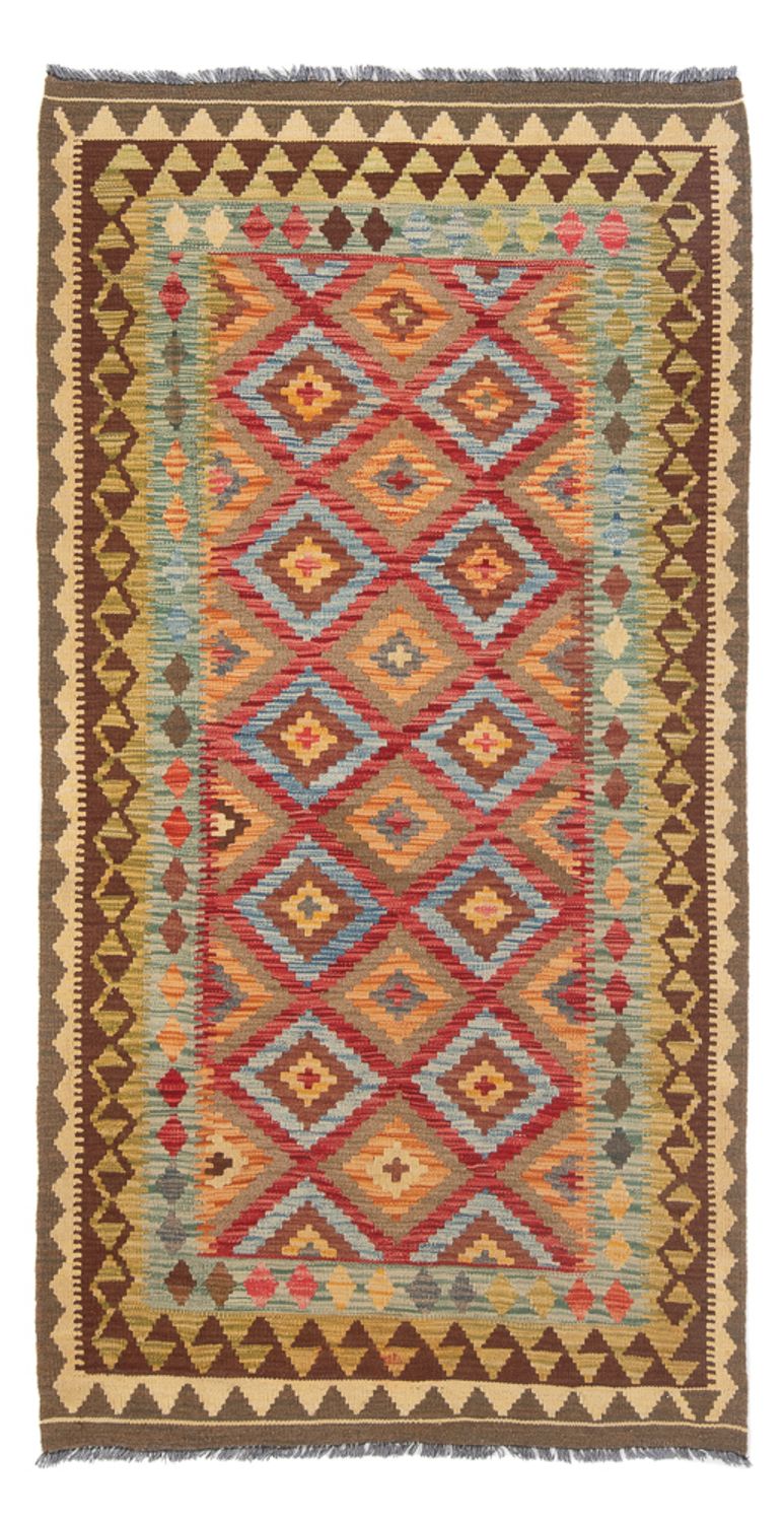 Kelim Maimene Teppich 107x201cm - Wollteppich - mehrfarbig