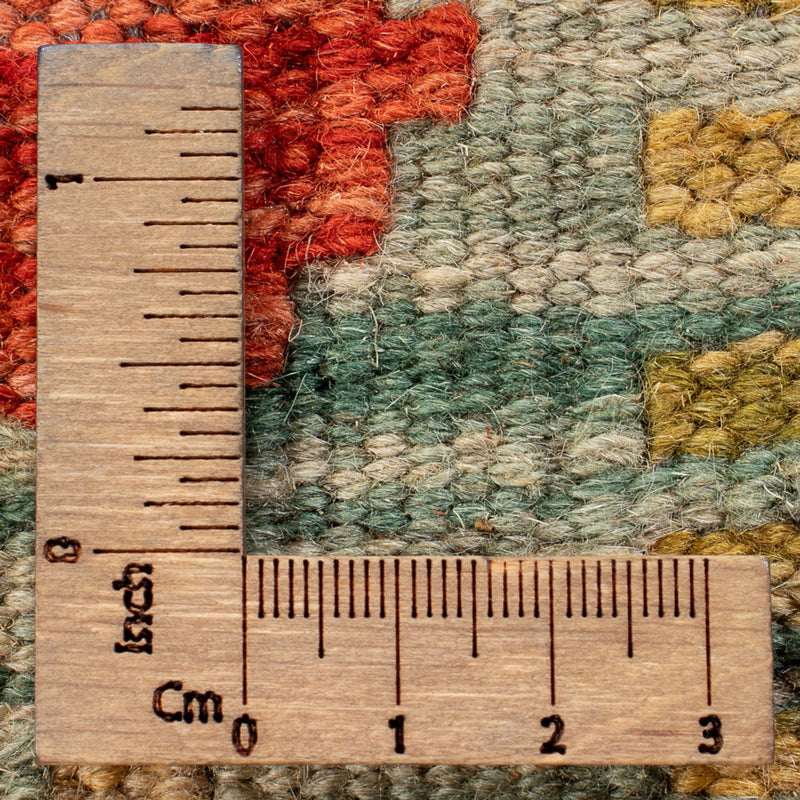 Kelim Maimene Teppich 107x201cm - Wollteppich - mehrfarbig