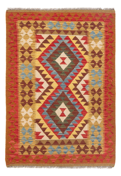 Kelim Maimene Teppich 102x155cm - Wollteppich - mehrfarbig