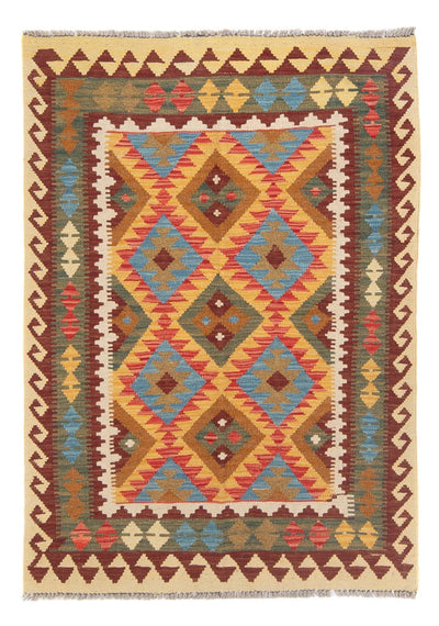 Kelim Maimene Teppich 103x151cm - Wollteppich - mehrfarbig