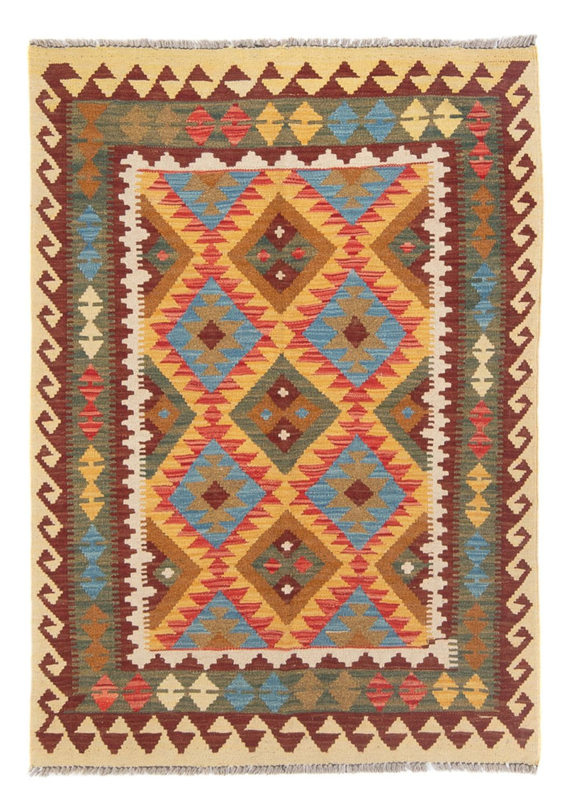 Kelim Maimene Teppich 103x151cm - Wollteppich - mehrfarbig