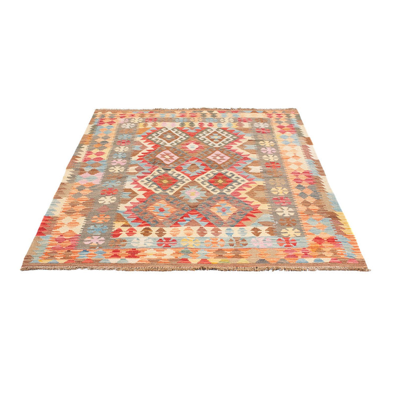 Kelim Maimene Teppich 127x176cm - Wollteppich - mehrfarbig