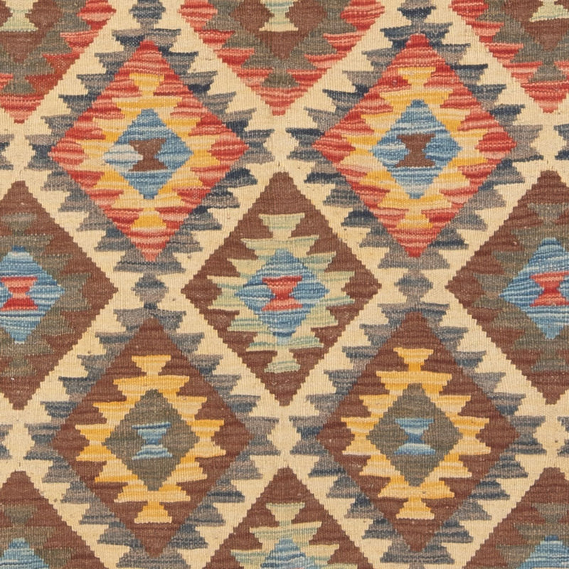 Kelim Maimene Teppich 96x169cm - Wollteppich - mehrfarbig