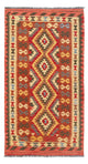 Kelim Maimene Teppich 102x201cm - Wollteppich - mehrfarbig