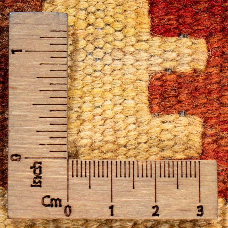 Kelim Maimene Teppich 102x201cm - Wollteppich - mehrfarbig