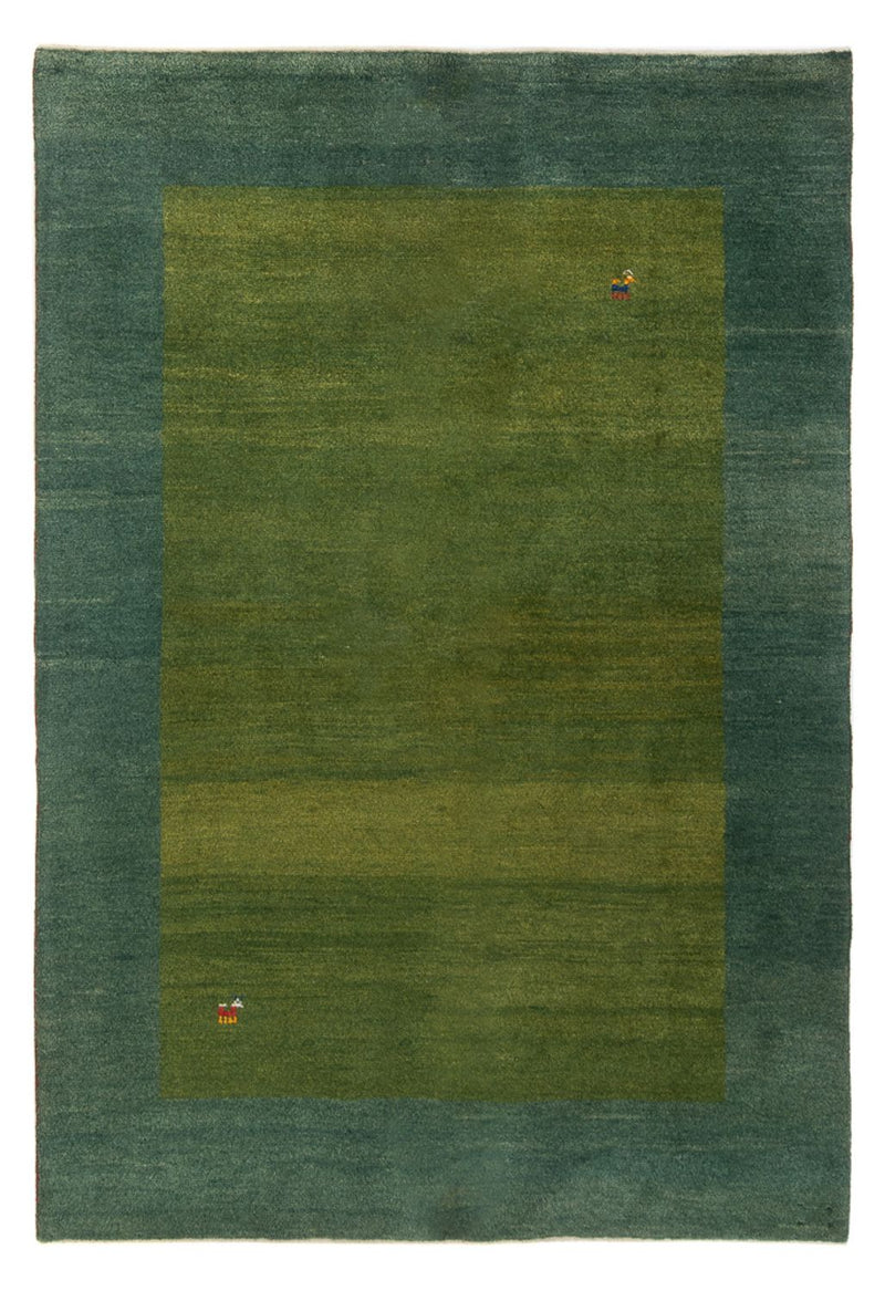 Gabbeh Persisch Teppich 146x203cm - Perserteppich Wollteppich - minzgrün