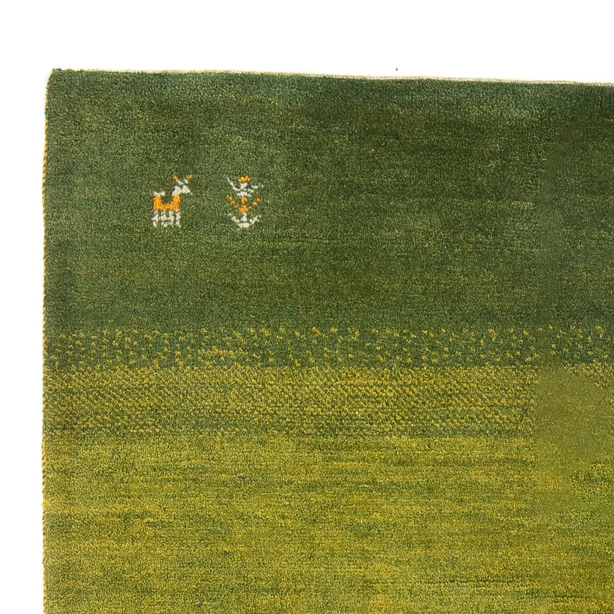 Gabbeh Persisch Teppich 148x201cm - Perserteppich Wollteppich - grün