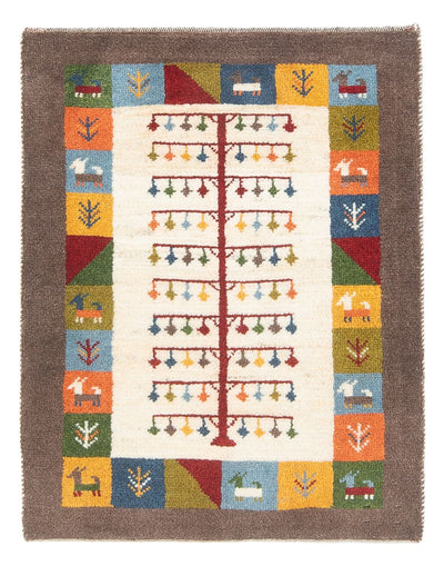 Gabbeh Persisch Teppich 63x90cm - Perserteppich Wollteppich - mehrfarbig