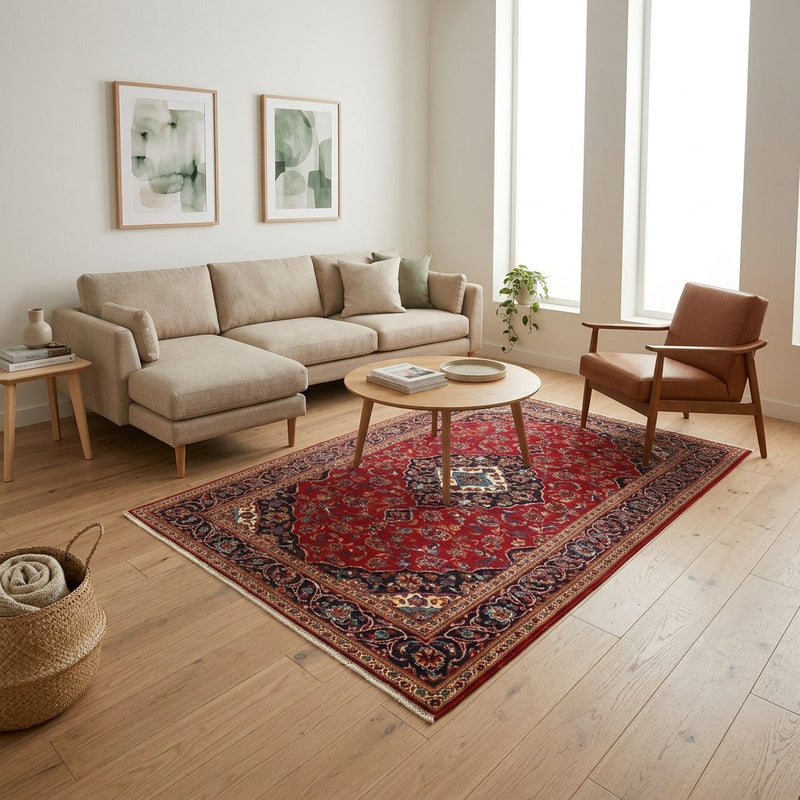 Keshan Teppich 152x250cm - Perserteppich - rot