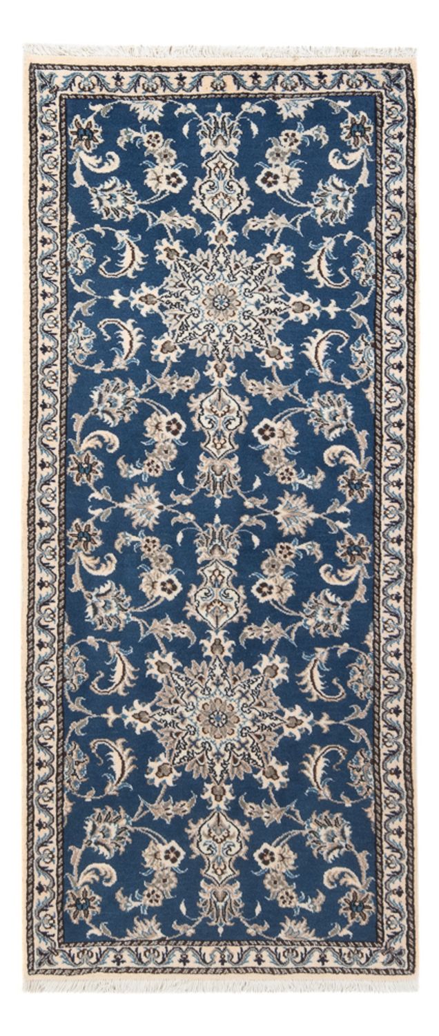 Nain Teppich 79x198cm - Perserteppich - seeblau