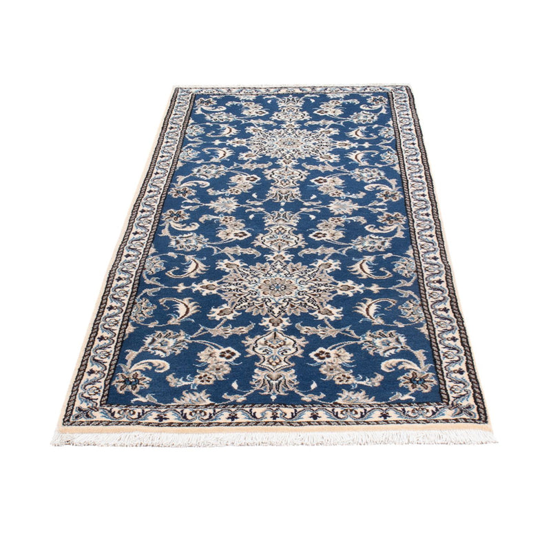 Nain Teppich 79x198cm - Perserteppich - seeblau