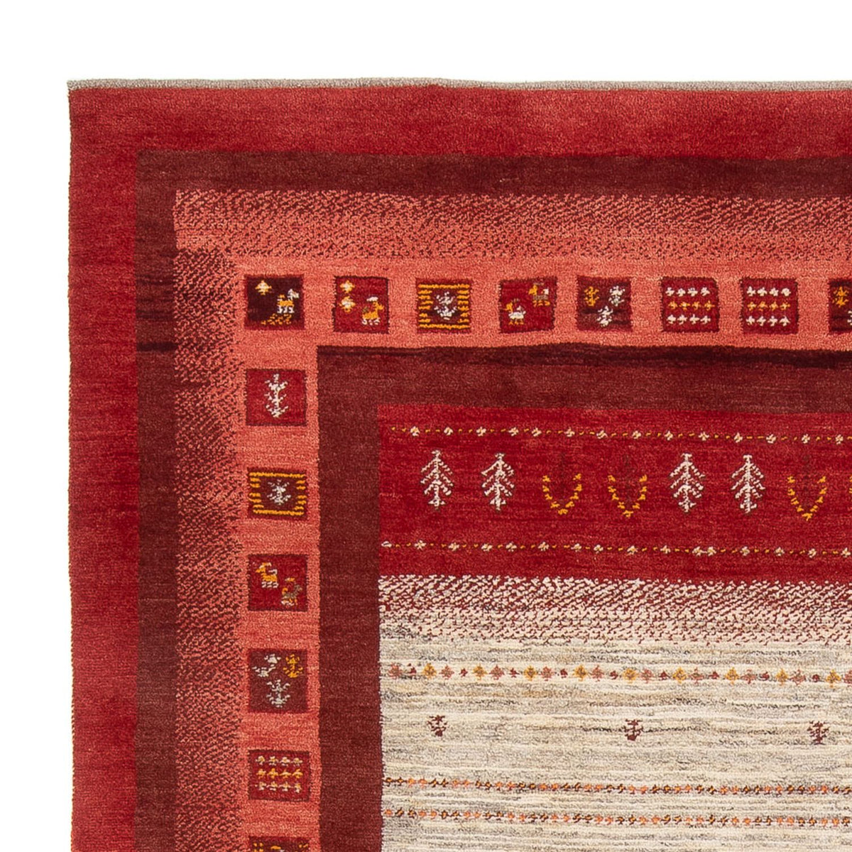Gabbeh Persisch Teppich 205x240cm - Perserteppich Wollteppich - mehrfarbig