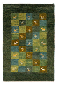 Gabbeh Persisch Teppich 61x87cm - Perserteppich Wollteppich - grün – product image