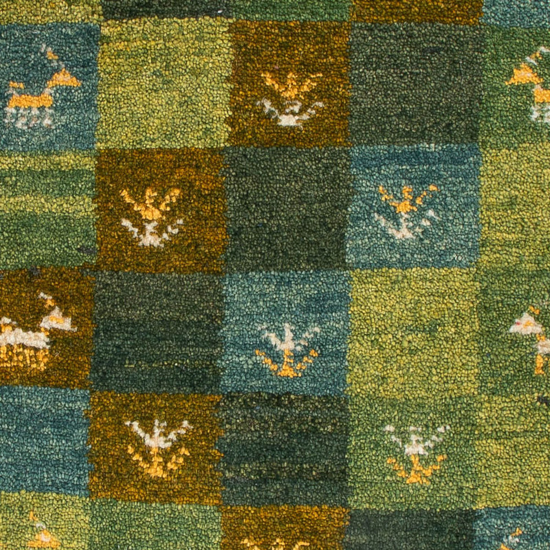 Gabbeh Persisch Teppich 61x87cm - Perserteppich Wollteppich - grün