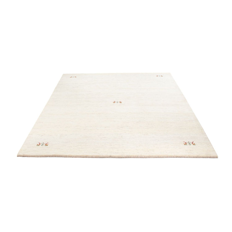 Gabbeh Persisch Teppich 198x243cm - Perserteppich Wollteppich - weiß