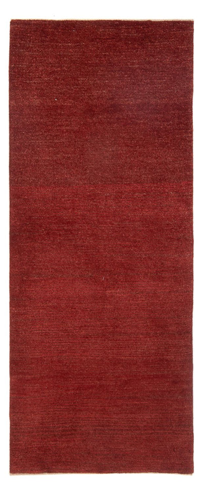 Gabbeh Persisch Teppich 82x195cm - Perserteppich Wollteppich - dunkelrot
