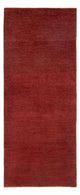 Gabbeh Persisch Teppich 82x195cm - Perserteppich Wollteppich - dunkelrot