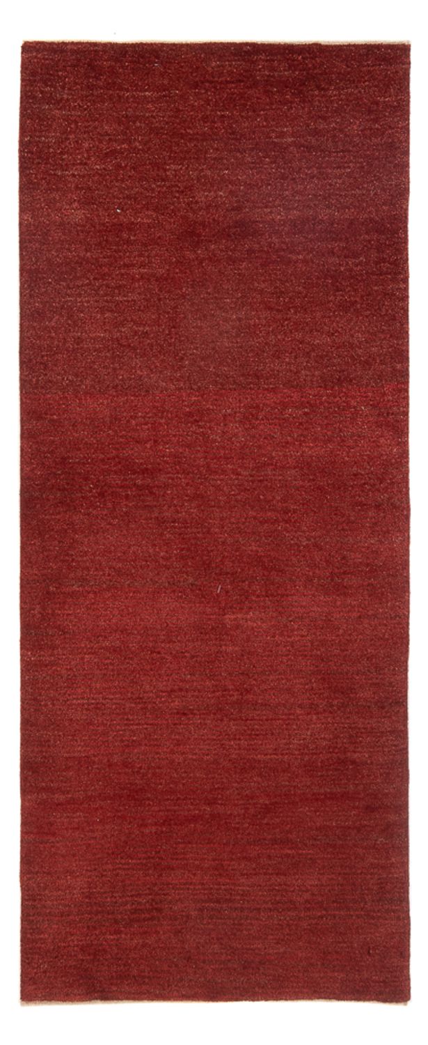 Gabbeh Persisch Teppich 82x195cm - Perserteppich Wollteppich - dunkelrot