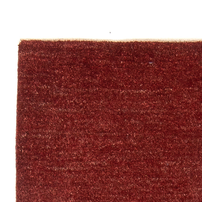 Gabbeh Persisch Teppich 82x195cm - Perserteppich Wollteppich - dunkelrot