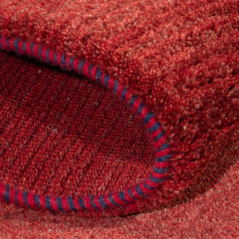 Gabbeh Persisch Teppich 82x195cm - Perserteppich Wollteppich - dunkelrot