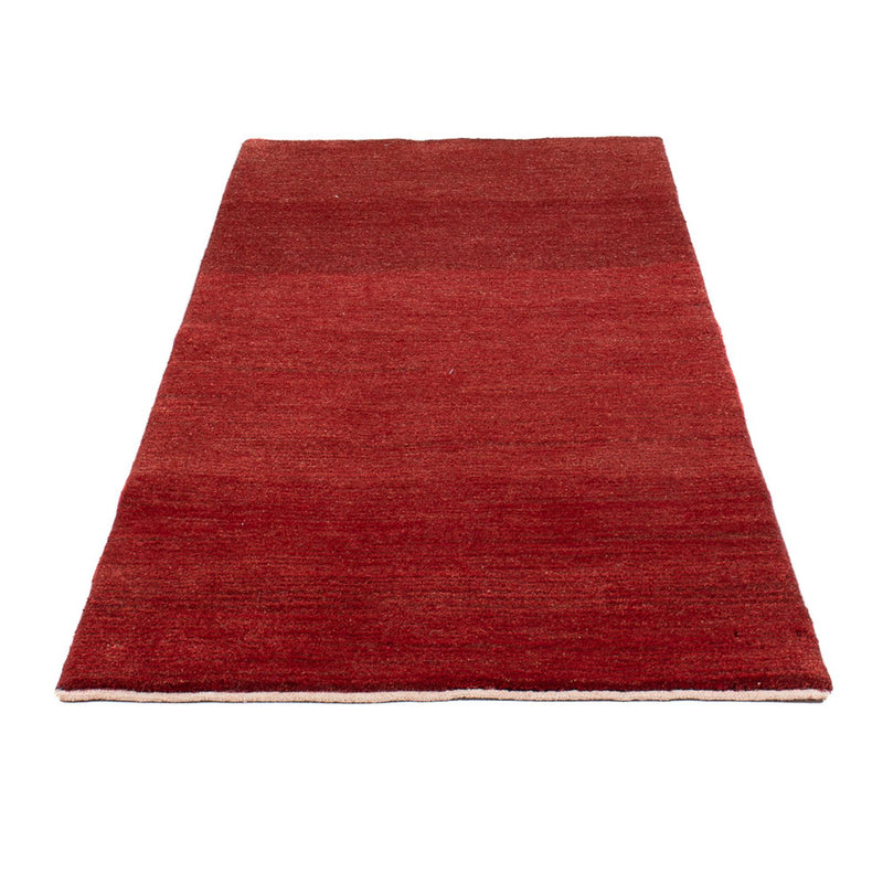 Gabbeh Persisch Teppich 82x195cm - Perserteppich Wollteppich - dunkelrot