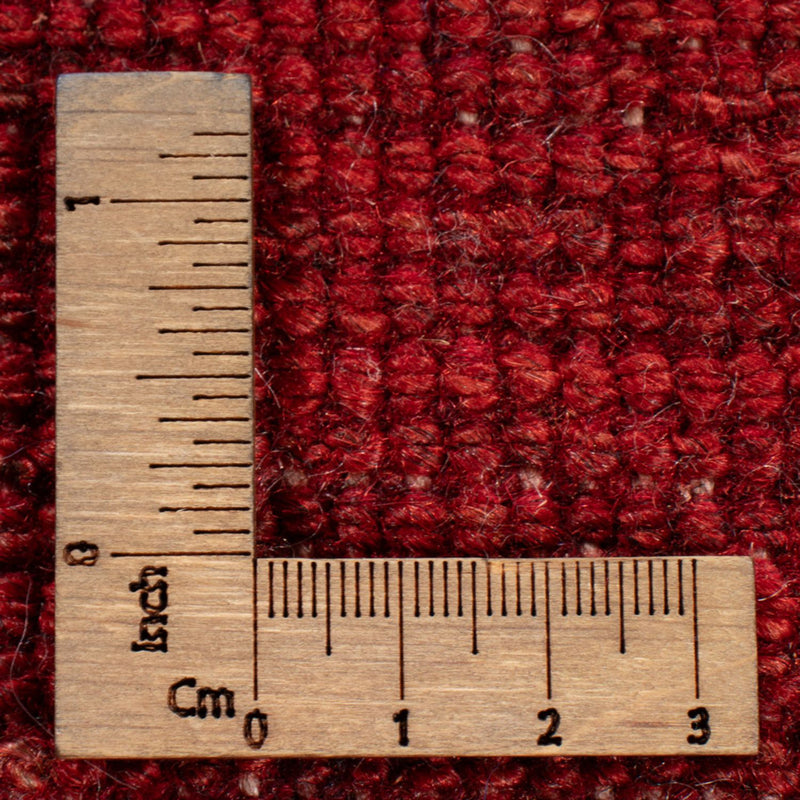 Gabbeh Persisch Teppich 82x195cm - Perserteppich Wollteppich - dunkelrot