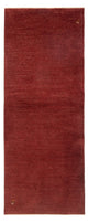 Gabbeh Persisch Teppich 82x197cm - Perserteppich Wollteppich - dunkelrot