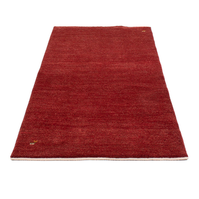 Gabbeh Persisch Teppich 82x197cm - Perserteppich Wollteppich - dunkelrot